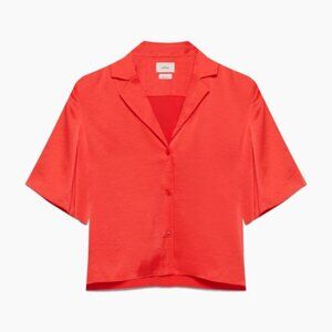 Aritzia Wilfred Beso Shirt | MARASCHINO RED | Size L